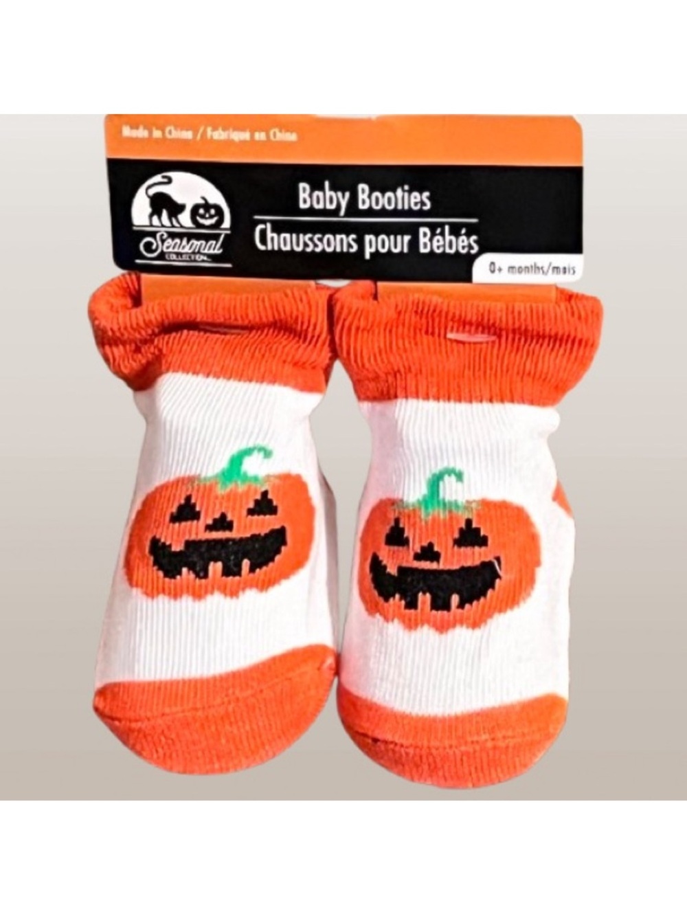 🆕- Halloween Pumpkin Baby Booties. 0-3 months